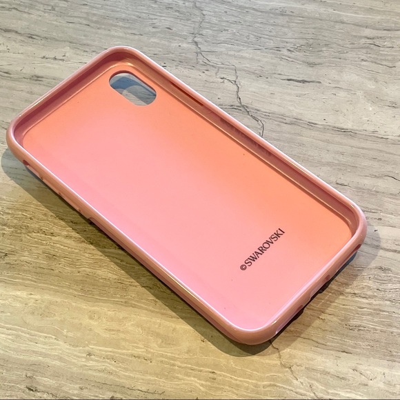 Swarovski iPhone X/XS case - Pink Premium Leather - Picture 5 of 7